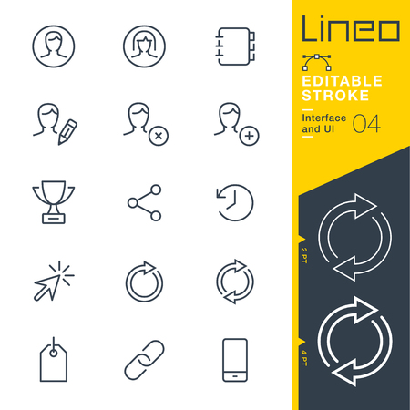 Lineo Editable Stroke - Interface and UI line icon Vector Icons - Adjust stroke weight - Change to any colorのイラスト素材