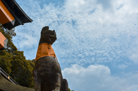 Fushimi Inari Shrine Foxの写真素材