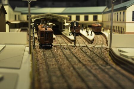 A model showing a training departing from the stationの写真素材
