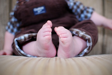 An image of the feet of a babyの写真素材