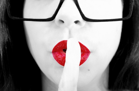 Shhh Redの写真素材