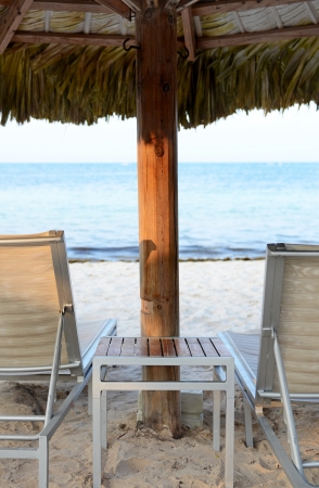 Hut on the Beachの写真素材