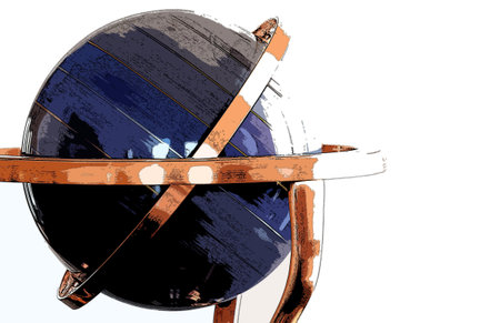 Image of a cartoon style spinning globe