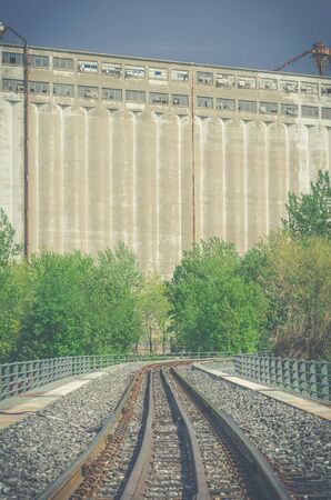 Vintage train tracksの写真素材