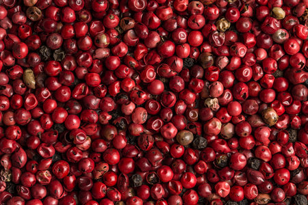 Red and black peppercorns