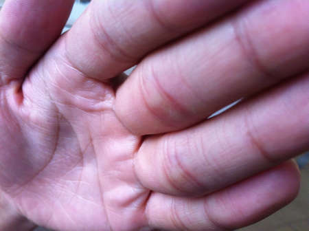 High angle hand palm.の素材