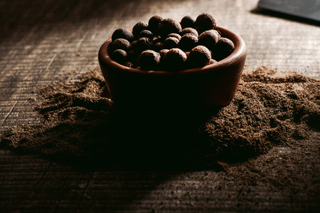 pepper pot on the table, earthenの写真素材