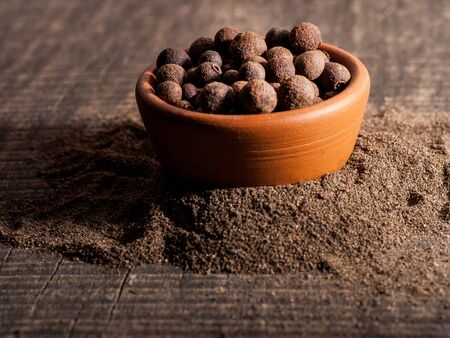 pepper pot on the table, earthenの写真素材