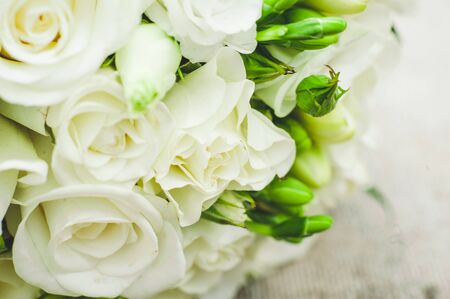 White roses weddingの写真素材