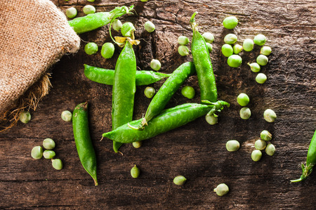 green pea pods targets scatteredの写真素材