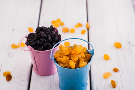 light raisins dried.a mixture of dried fruitsの写真素材