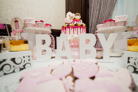 
Desserts on a table at a ceremony.Fresh pastriesの写真素材