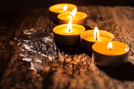 Many burning candles.Candles new year.Valentine candle lights.Valentine candle lights.Valentine's dayの写真素材