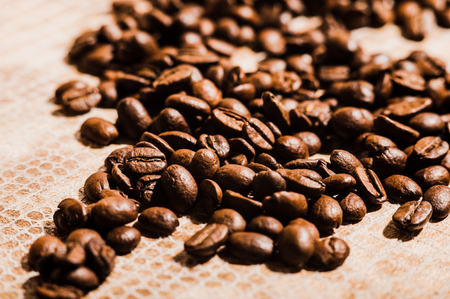 coffee beans.Roasted coffee beans goalsの写真素材