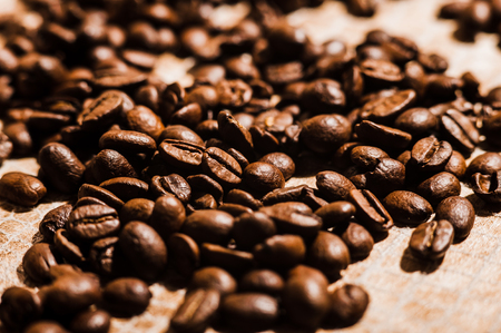 coffee beans.Roasted coffee beans goalsの写真素材