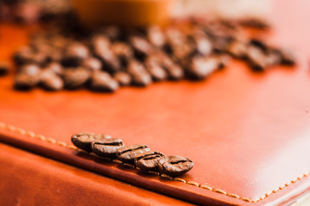 coffee beans.Roasted coffee beans goalsの写真素材