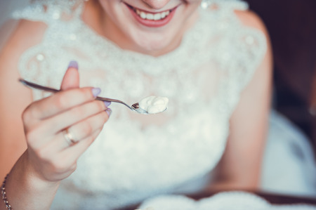 Drink cappuccino at restaurantの写真素材