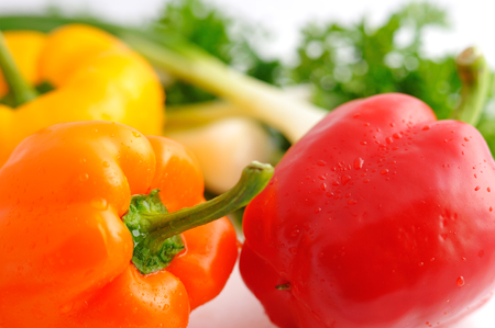  Fresh sweet pepper isolated.peppers isolated on white backgroundの写真素材