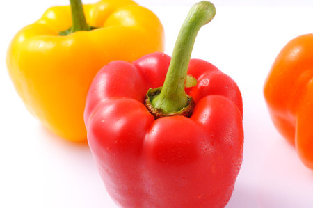  Fresh sweet pepper isolated.peppers isolated on white background