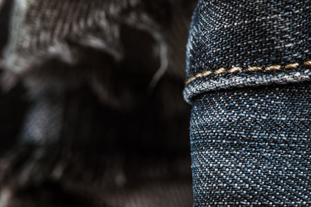 Denim. Close up, macro texture.の写真素材