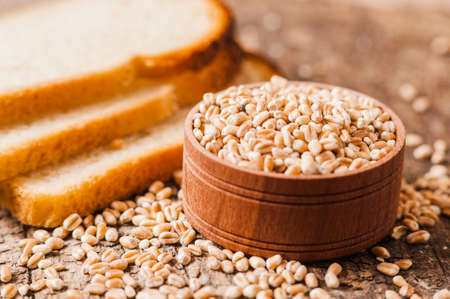 Photo of fresh wheat grainsの写真素材