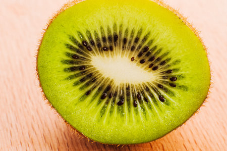 Kiwi fruit on brown