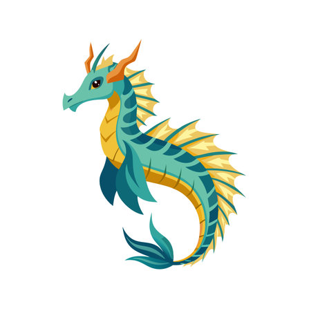 Dragon vector Illustration isolated on a white background for graphic and web design.のイラスト素材