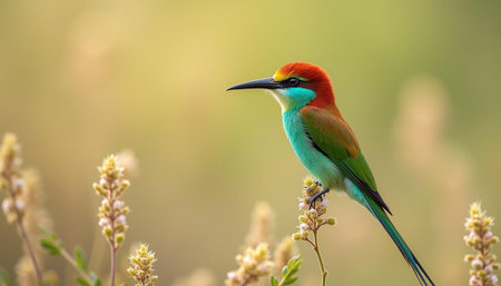 Chestnut-headed Bee eater (Merops Apiaster)