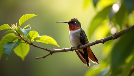 Ruby-throated Hummingbird (archilochus colubris)の写真素材