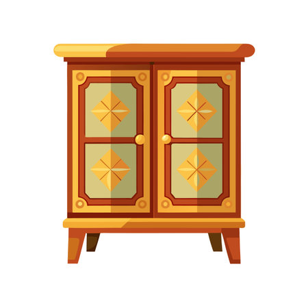 Illustration of a wooden furnitureのイラスト素材