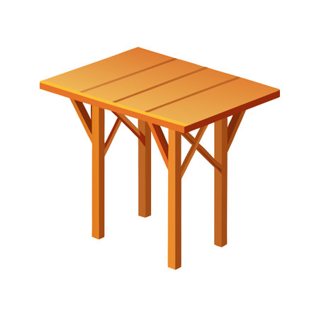 Illustration of a wooden furnitureのイラスト素材