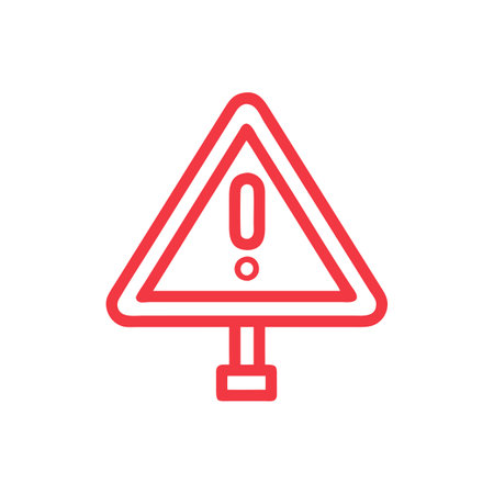 Warning sign icon. Caution attention sign. Danger symbol. Vector illustrationのイラスト素材