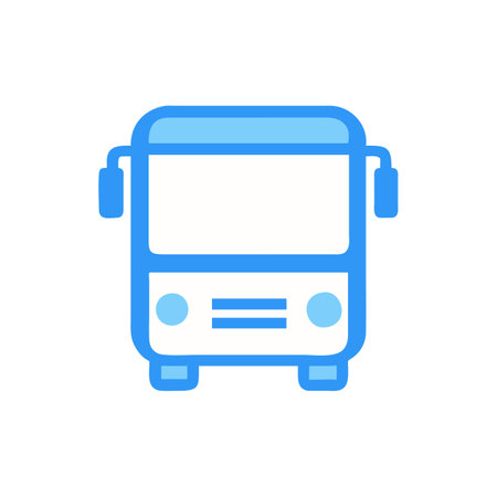 Bus icon. Vector illustration. Flat design style eps 10.のイラスト素材