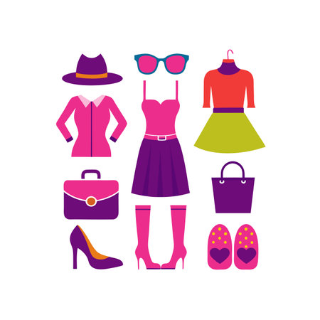 Set of fashion icons.のイラスト素材