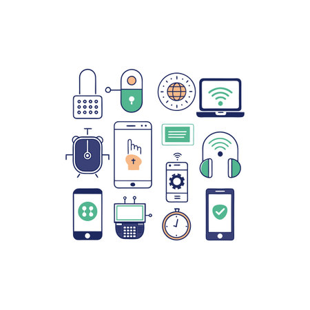 Set of technology icons.のイラスト素材