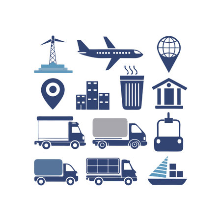 Set of transportation icons.のイラスト素材