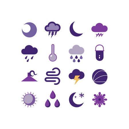 Set of weather icons.のイラスト素材