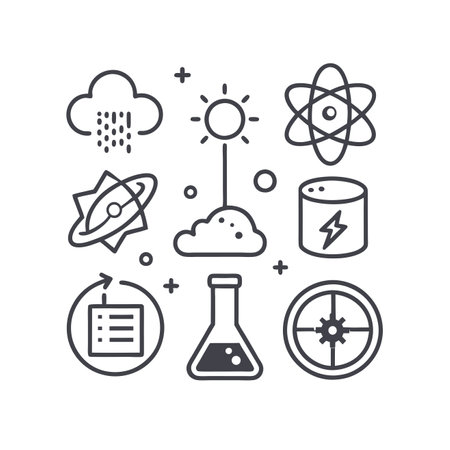 Set of  science icons.のイラスト素材
