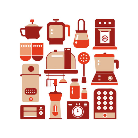 Set of home appliances icons.のイラスト素材