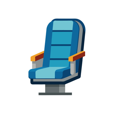 Airplane seat icon. Flat illustration of airplane seat vector icon for web designのイラスト素材