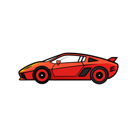Sport car icon. Cartoon illustration of sport car vector icon for web designのイラスト素材