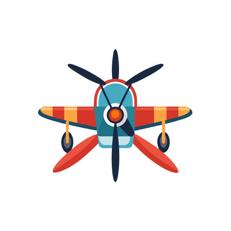 Airplane flat icon isolated on white background. Vector illustration in trendy flat style.のイラスト素材