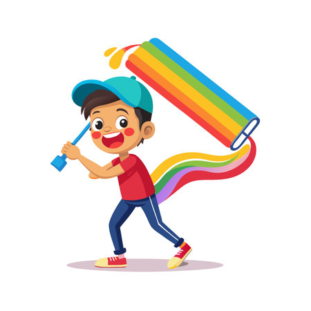 Illustration of kids education activities.のイラスト素材