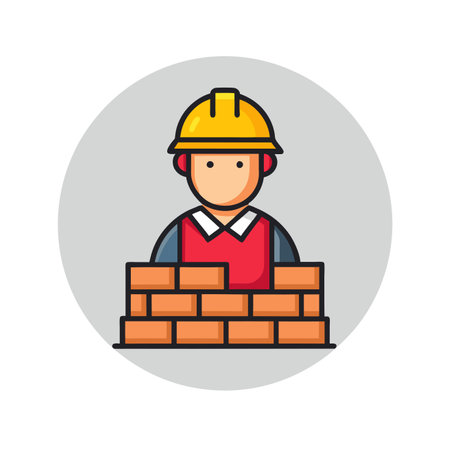 Brick Layer Icon Visualのイラスト素材