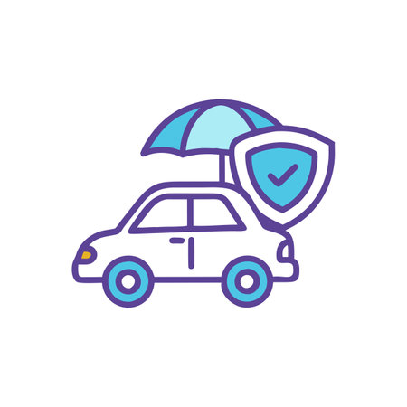 Creative Auto Insurance Iconのイラスト素材