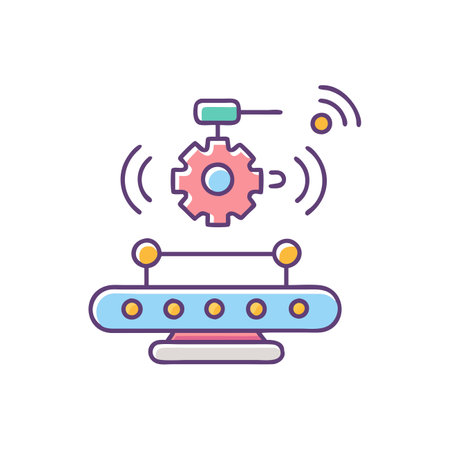Stylish Panning Automation Iconのイラスト素材