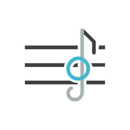 Music Key Signature Structure Iconのイラスト素材