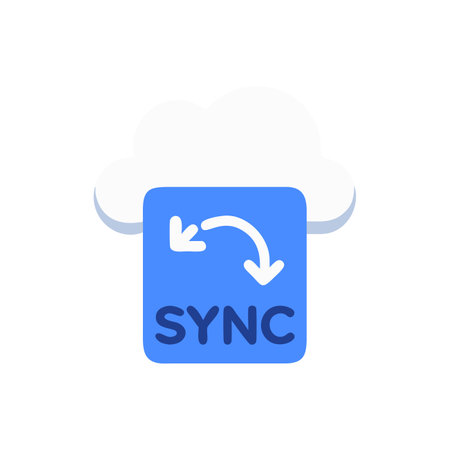 Sync to Cloud Icon Designのイラスト素材