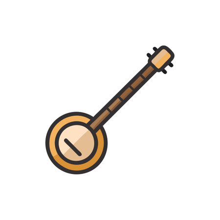Unique Banjo Design for Music Eventsのイラスト素材