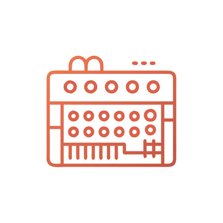 Stylish Analog Synthesizer Illustrationのイラスト素材
